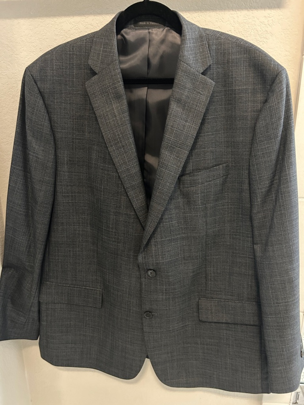 Chaps Men's Charcoal Plaid Sport Coat